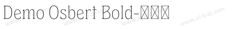 Demo Osbert Bold字体转换